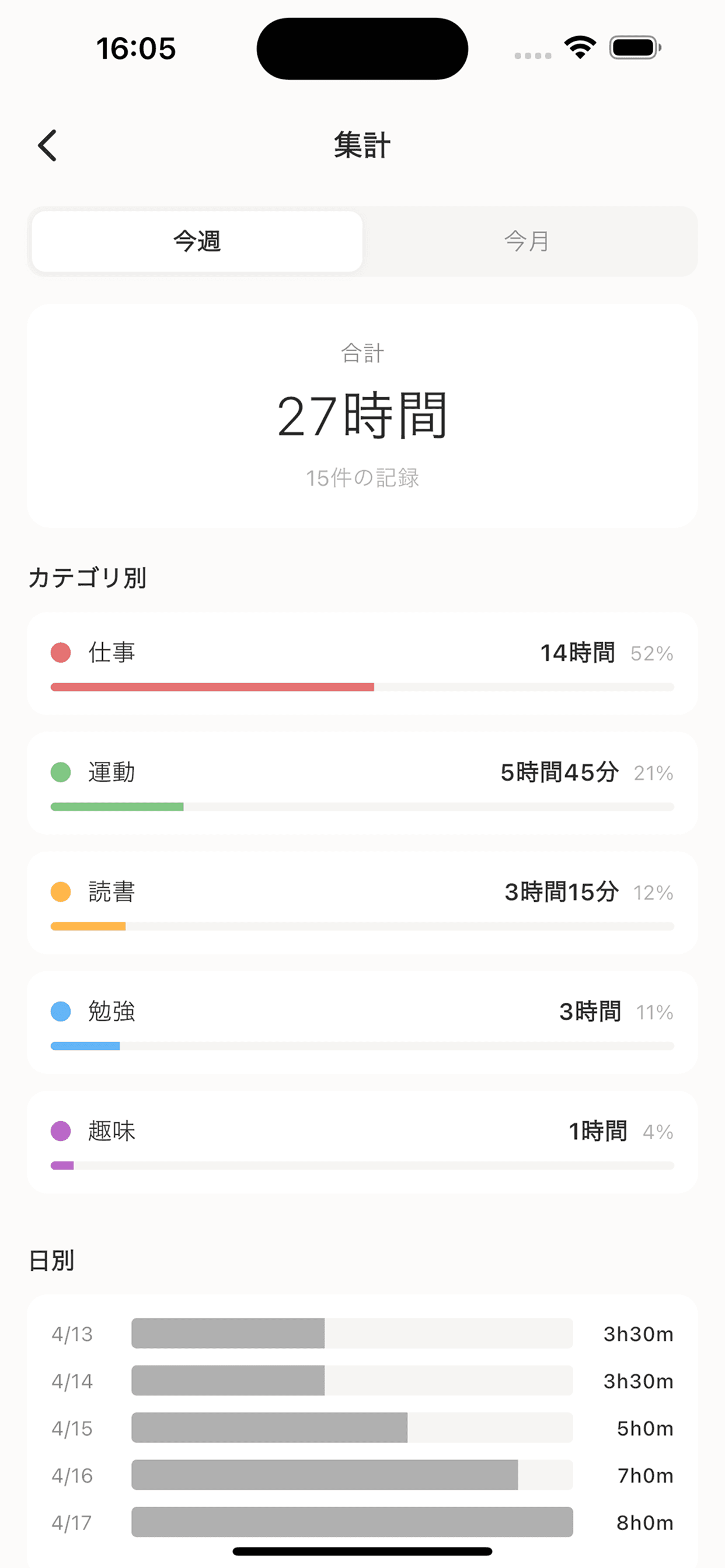 Kiroku - Time Tracking App - 4